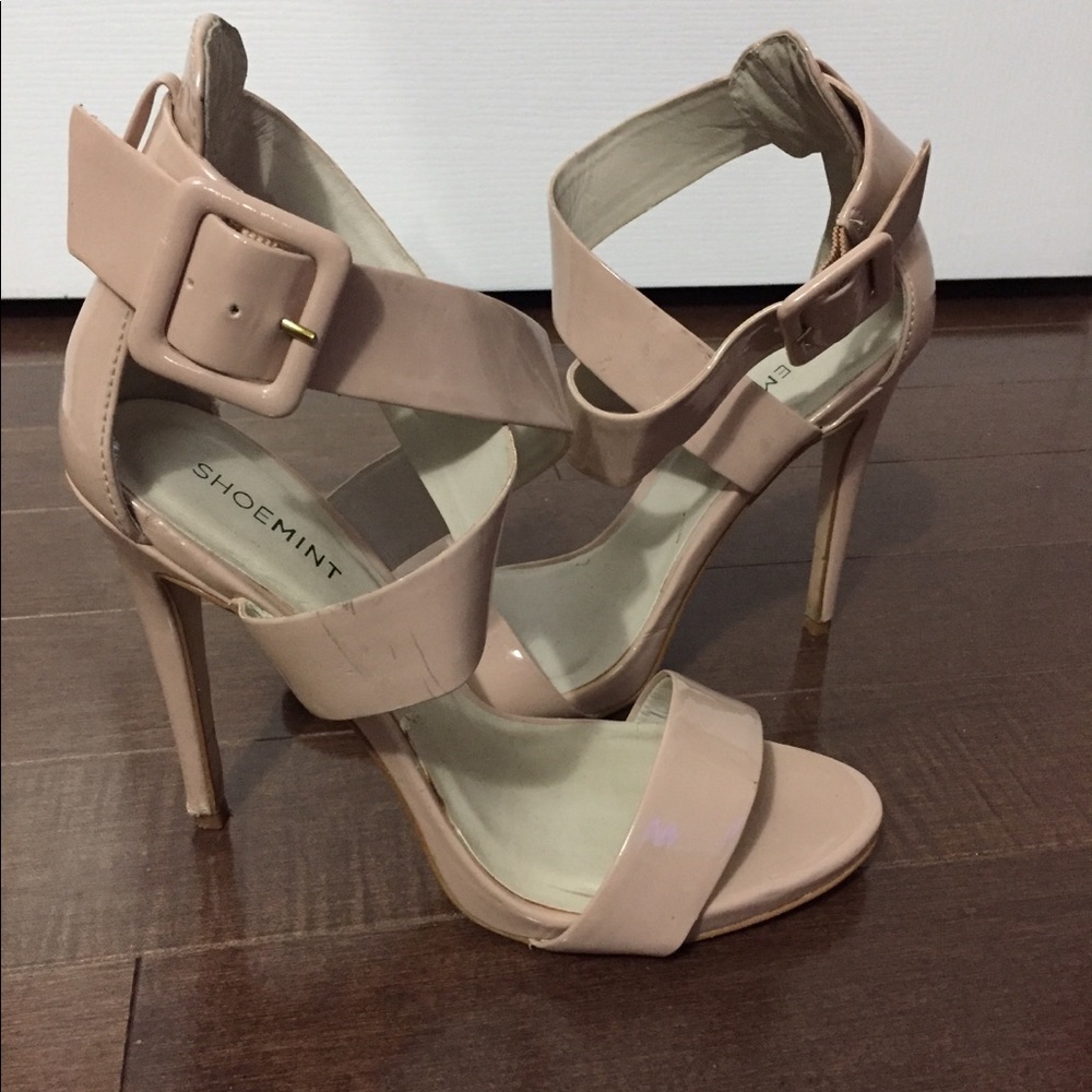 ShoeMint Nude heel sandals size 8.5